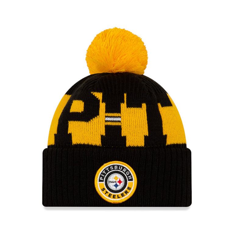 Gorras New Era Beanies Negros - Pittsburgh Steelers On Field Kids 56210HWEL